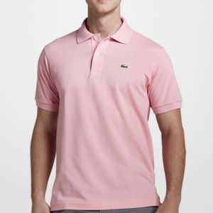 pink lacoste polo